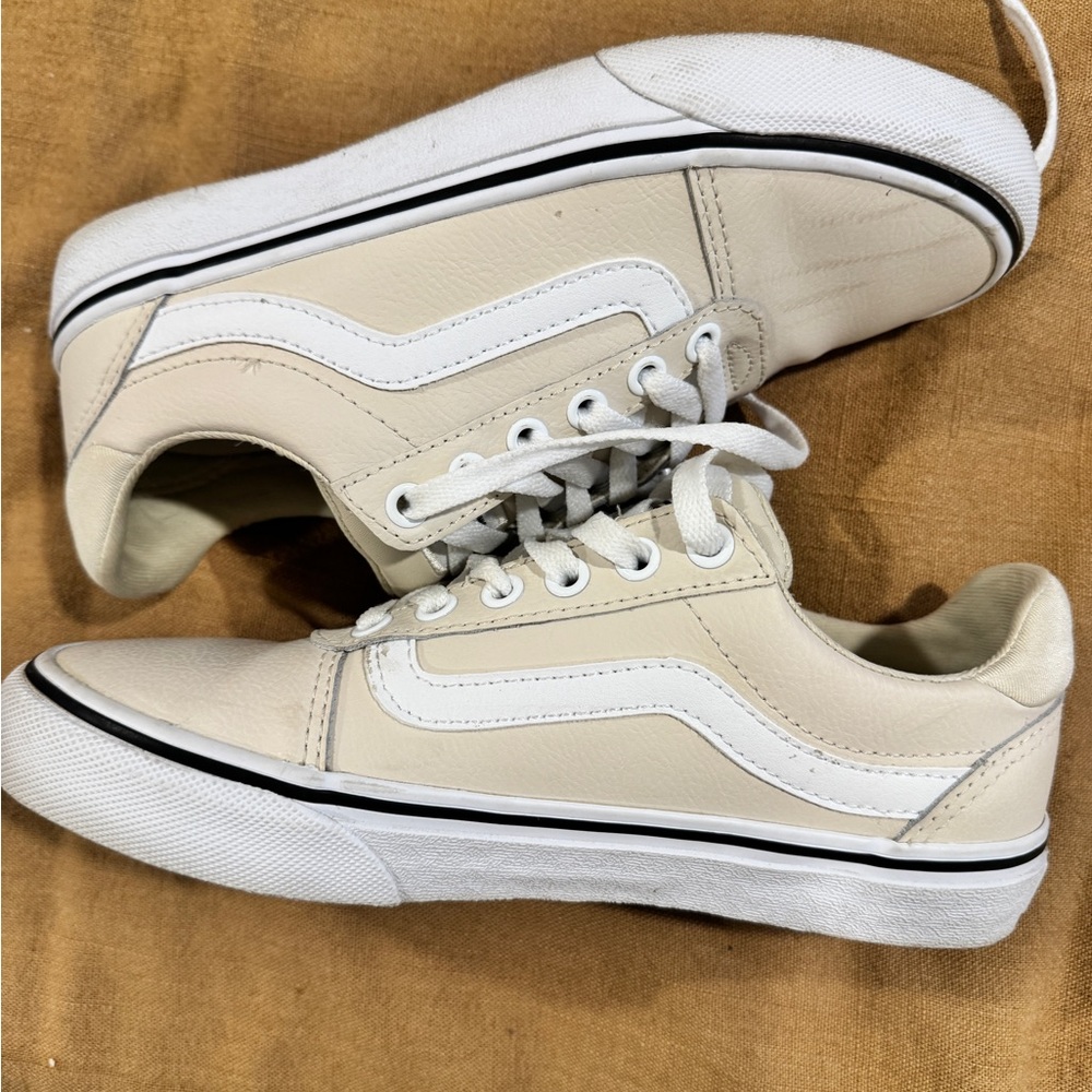 Vans Cream and White Women's Sneakers